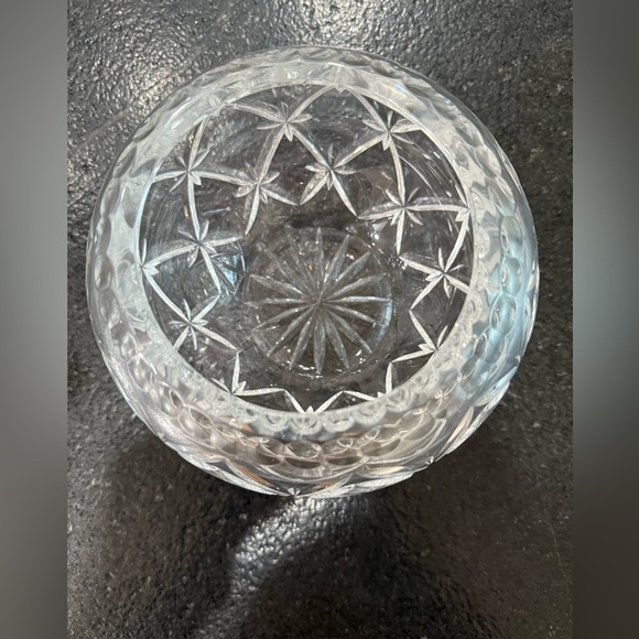 Stunning Vintage Full Lead Crystal Rose Vase ~ Crystal Bowl - Picture 5 of 13